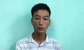 Đối tượng Kiên tại cơ quan công an.