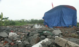 Nhà ông Vương bị phá trong vụ cưỡng chế tại Tiên Lãng, Hải Phòng. Ảnh: Phạm Duẩn