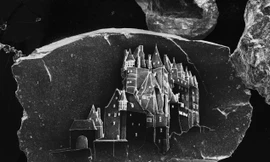 Độc đáo lâu đài khắc trên... hạt cát