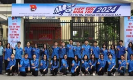 Đội tình nguyện các trường nô nức công tác chuẩn bị ‘Tiếp sức mùa thi’ cho sĩ tử 2K6