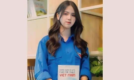 Nữ sinh là MC trường Đại học Công nghệ Đông Á gây ‘sốt’ với vẻ ngoài ‘lai Tây’