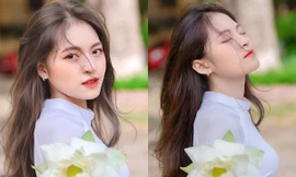 Hoa khôi trường Y sở hữu vẻ đẹp ngọt ngào 'gây thương nhớ' trong tà áo dài
