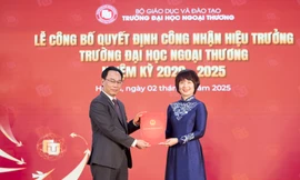Thứ trưởng Hoàng Minh Sơn: 'Đặt nhiều kỳ vọng và tin tưởng vào tân Hiệu trưởng Trường Đại học Ngoại thương'