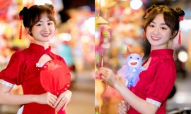 Cô nàng 20 tuổi như được trở về tuổi thơ nhờ bộ ảnh Tết Trung Thu rực rỡ