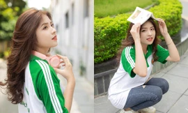 Nữ sinh Tài nguyên và Môi trường khoe nhan sắc xinh đẹp trong đồng phục trường