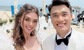  Vẻ hút hồn của mẫu Tây sinh năm 2000 vừa cưới thủ môn Bùi Tiến Dũng