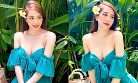 Quỳnh Nga diện trang phục trễ nải nóng bỏng