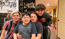 Bằng Kiều gặp lại 3 con trai sau một năm xa cách vì dịch bệnh