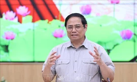 Hình ảnh Thủ tướng Phạm Minh Chính làm việc với lãnh đạo chủ chốt Cần Thơ