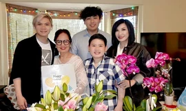 Trizzie Phương Trinh cùng các con tổ chức sinh nhật cho mẹ Bằng Kiều