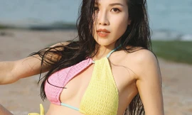 Trang Pháp 'bốc lửa' khoe dáng săn chắc