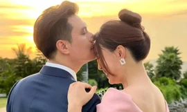 Hồng Diễm trở lại với phong cách dịu dàng, Việt Anh gọi 'vợ' ngọt xớt