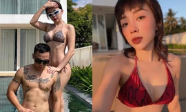 Tóc Tiên tung ảnh bikini bốc lửa bên ông xã Touliver