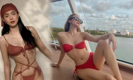 Minh Hằng nóng bỏng diện bikini khoe vòng eo 58 cm