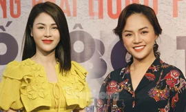 Thu Quỳnh, Lương Thu Trang xuất hiện rạng rỡ, thân thiện với fan tại sân khấu kịch