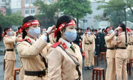 Các bóng hồng Học viện Cảnh sát Nhân dân trong ngày hội Chủ nhật Đỏ 