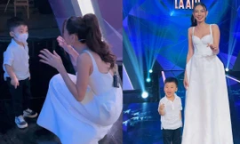 Khoảnh khắc đáng yêu gây 'bão' của Hoa hậu Thùy Tiên khi gặp gỡ con trai Hòa Minzy