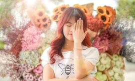 Chị em đổ xô check-in bên 'trời Thu Hà Nội' giữa Long An