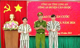 Công bố đặc xá phạm nhân và khen thưởng tập thể phá án nhanh tại Long An