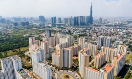 Cảnh hoang vắng, đìu hiu trong khu tái định cư Thủ Thiêm