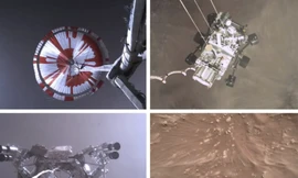 Hình ảnh tàu thăm dò đáp xuống sao Hoả. (Ảnh: NASA)