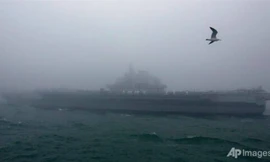 Tàu sân bay Sơn Đông của Trung Quốc. (Ảnh: AP)