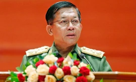 Tổng tư lệnh các lực lượng vũ trang Myanmar Min Aung Hlaing. (EPA)