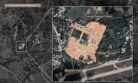 Ảnh vệ tinh cho thấy Trung Quốc sắp hoàn tất một căn cứ tên lửa đất đối không gần biên giới Việt Nam. (Ảnh: DA ĐSKBĐ)