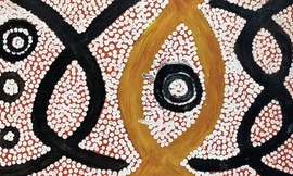 Một bức hoạ không có tên ra đời trong phong trào hội hoạ Balgo năm 1982