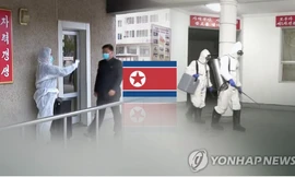 Các biện pháp phòng chống COVID-19 chặt chẽ được áp dụng ở Triều Tiên. (Ảnh: Yonhap)