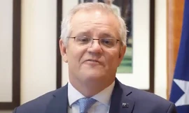 Thủ tướng Úc Scott Morrison trong video chúc tết Trung thu 2021