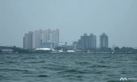 Vùng biển phía bắc thủ đô Jakarta, Indonesia. (Ảnh: CNA)