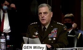Tướng Mark Milley trong cuộc điều trần. (Ảnh: Reuters)