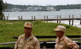 Quân cảng Ream ở tỉnh Sihanoukville, Campuchia. (Ảnh: Reuters)