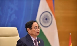 Thủ tướng Phạm Minh Chính dự Hội nghị cấp cao ASEAN - Ấn Độ (Ảnh: Mofa)