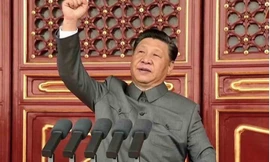 Chủ tịch Trung Quốc Tập Cận Bình trong lễ kỷ niệm 100 năm thành lập Đảng Cộng sản. (Ảnh: Xinhua)