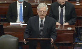 Ông Mitch McConnell, lãnh đạo đảng Cộng hòa tại Thượng viện Mỹ. (Ảnh: AP)