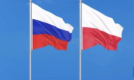 Quốc kỳ Nga và Ba Lan