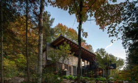 Choáng ngợp trước dinh thự gỗ xa hoa ẩn mình giữa rừng