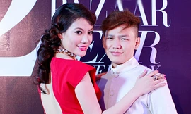 Trương Ngọc Ánh rực rỡ đầm đỏ đi dự tiệc tối