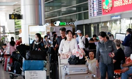 Sân bay Tân Sơn Nhất tấp nập người đón Việt kiều về ăn Tết