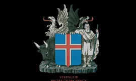 Người khổng lồ đá Bergrisi và các linh hồn bảo vệ trên quốc huy Iceland