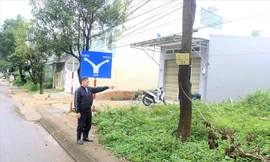 Những lô đất của 6 hộ dân tại phường Trà Bá đã được chia lô bán.