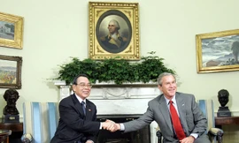 Nguyên Thủ tướng Phan Văn Khải trong chuyến thăm Hoa Kỳ, năm 2005. Ảnh: PV.