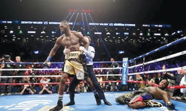 Chưa đầy 3 phút, Wilder đã hạ knock-out đối thủ. Ảnh: GETTYIMAGES.