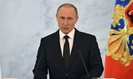 Tổng thống Nga Vladimir Putin đọc thông điệp Liên bang 2015. Ảnh: RT