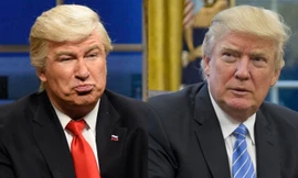 Diễn viên Alec Balwin (trái) và Tổng thống Mỹ Donald Trump.