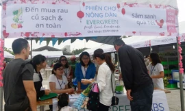 Phiên chợ Evergreen giáp Tết bên bờ sông Hàn. Ảnh: Phạm Hiền 