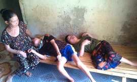 Mẹ bị tai biến bên cảnh hai con tật nguyền.