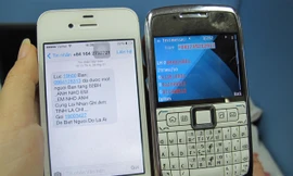 90% người dùng di dộng ở Việt Nam thường xuyên phải nhận những tin nhắn rác như thế này. Ảnh: Nguyễn Hoài